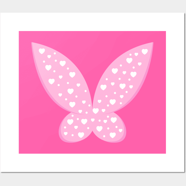 Pink Fairy Wings Wall Art by UpPastMidnight